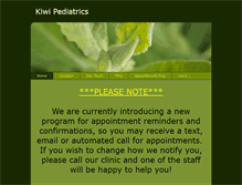 Tablet Screenshot of kiwipediatricscalgary.com